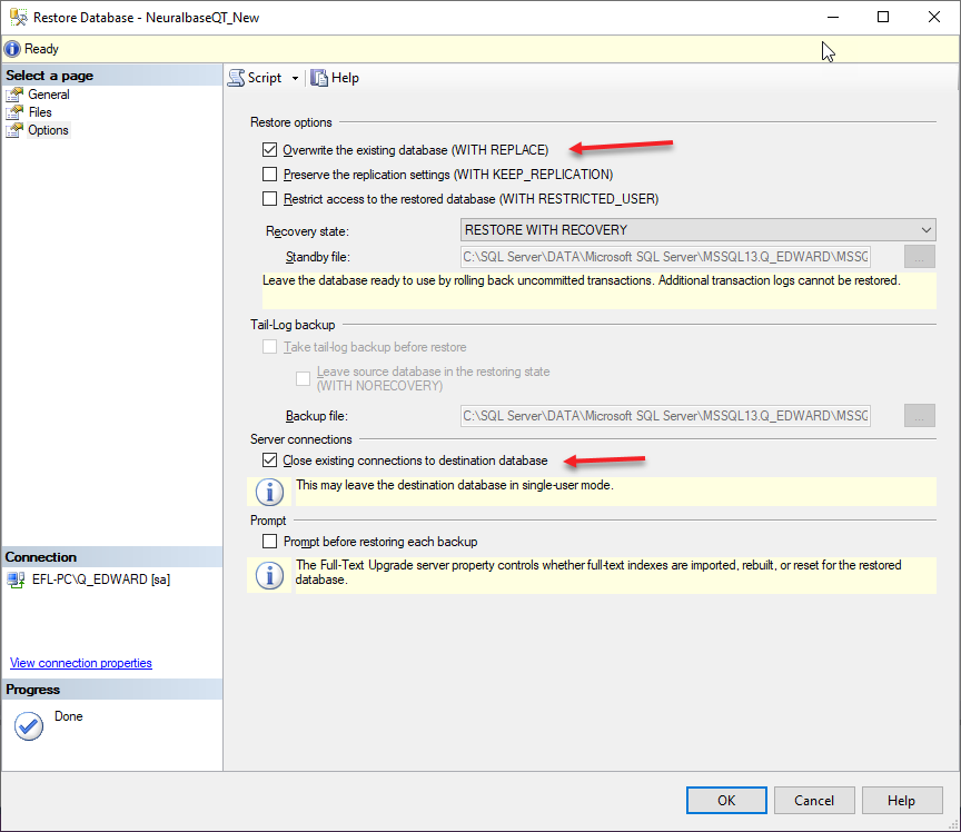 Restore SQL 5