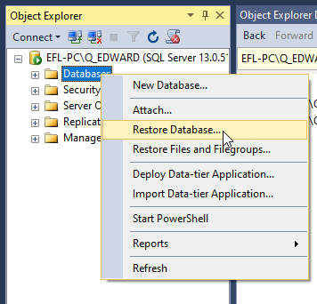 Restore SQL 1